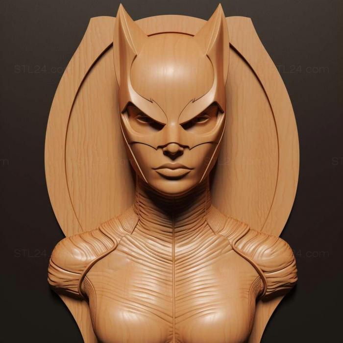 Characters (st catwoman 1, HERO_2377) 3D models for cnc